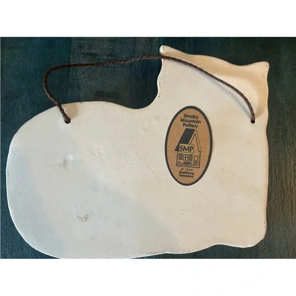 Vintage‎ Cat Wall Plaque "A Home Is Just A House Without A Cat" Ceramic 1994 - Picture 4 of 5